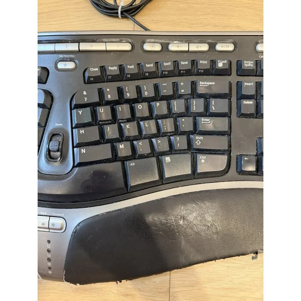 Microsoft Natural Ergonomic Keyboard 4000 V1.0 USB Wired Connection Tested